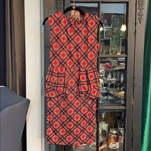 Red business/work dress